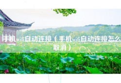 手机wifi自动连接（手机wifi自动连接怎么取消）