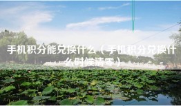 手机积分能兑换什么（手机积分兑换什么时候清零）