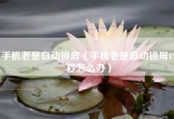 手机老是自动锁屏（手机老是自动锁屏15秒怎么办）