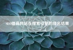 SEO提高网站在搜索引擎的排名结果