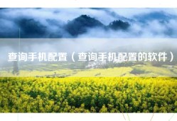 查询手机配置（查询手机配置的软件）