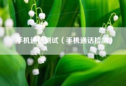手机通话测试（手机通话检测）