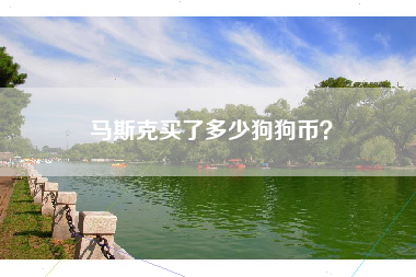 马斯克买了多少狗狗币？