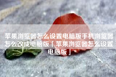 苹果浏览器怎么设置电脑版手机浏览器怎么改成电脑版「苹果浏览器怎么设置电脑版」